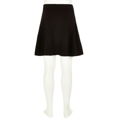 Girls black flippy double layer skirt